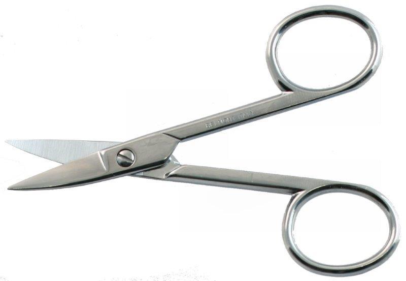 Mundial 437-5 - Classic forged, sewing scissors / household scissors, 5  (12 cm), knife edge, full nickel-plated