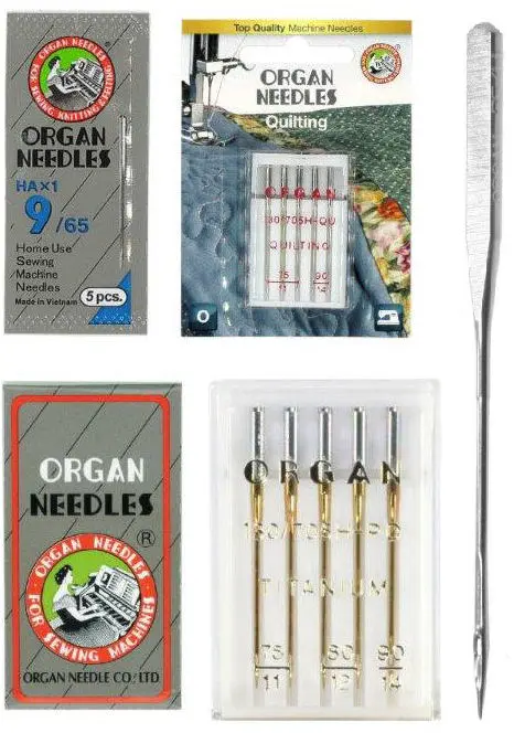 Special quilting sewing machine needles with flat shank